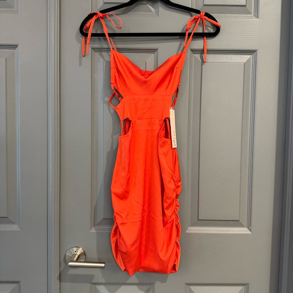Oh Polly Vibrant Orange Mini Dress